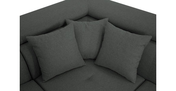 ECKSOFA inkl. Funktionen Grau Webstoff  - Silberfarben/Grau, Design, Textil/Metall (257/226cm) - Xora
