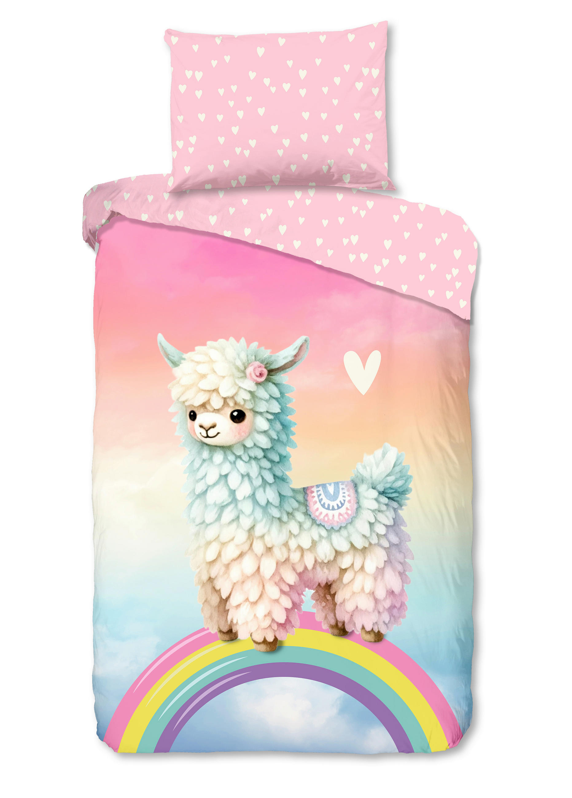 KINDERBETTWÄSCHE 140/200 cm  - Multicolor/Rosa, Basics, Textil (140/200cm)