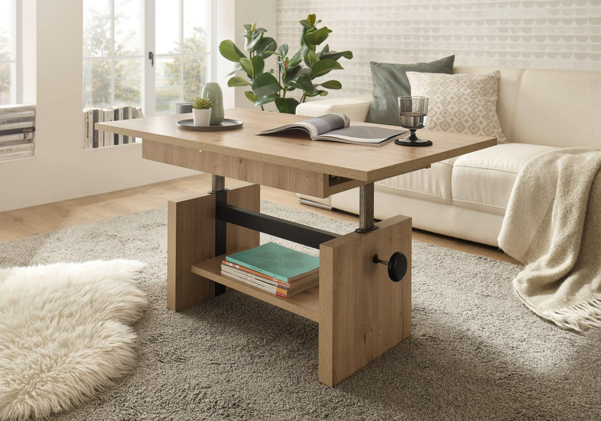 COUCHTISCH Eiche Artisan  - Eiche Artisan, Design, Holzwerkstoff (110-150/48-63/65cm) - MID.YOU
