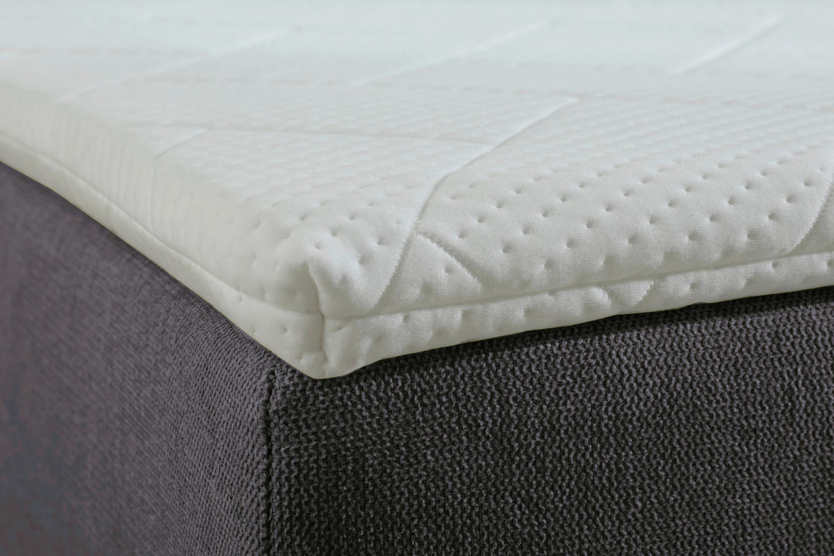 BOXBETT 120/200 cm  in Dunkelgrau  - Dunkelgrau/Schwarz, KONVENTIONELL, Kunststoff/Textil (120/200cm) - Boxxx