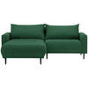 ECKSOFA Waldgrün Flachgewebe  - Waldgrün/Schwarz, Design, Holz/Textil (160/215cm) - Stylife