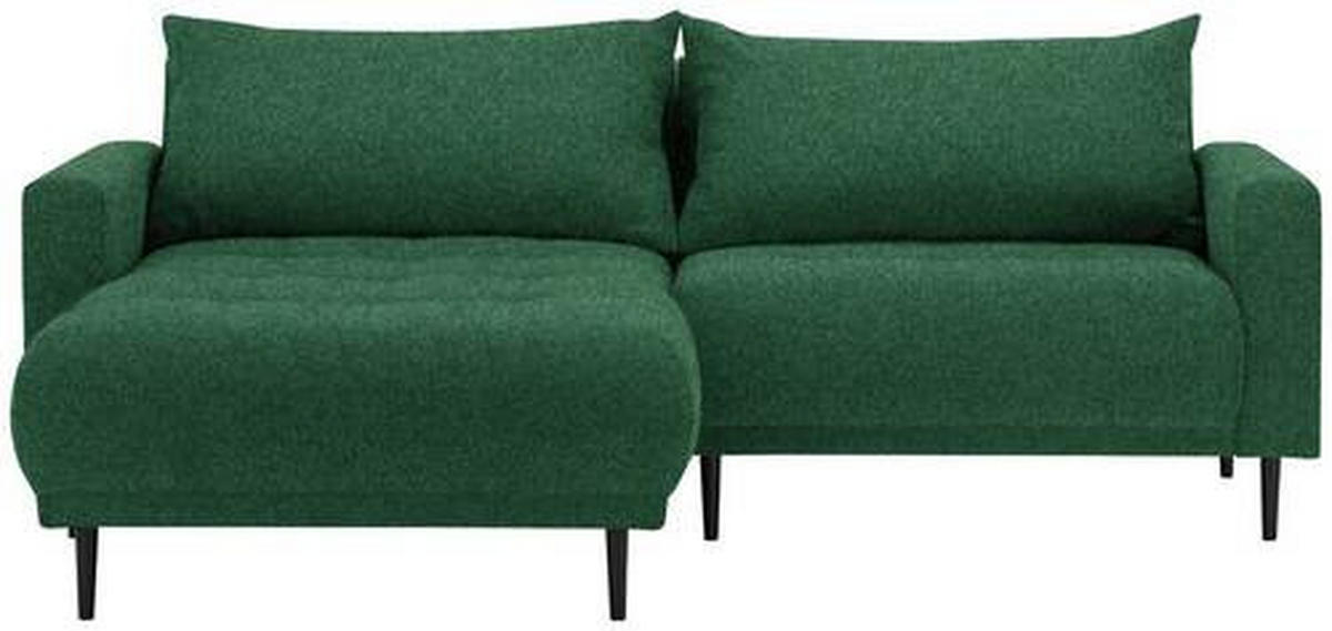 Freisteller von Stylife ECKSOFA Waldgrün Flachgewebe.