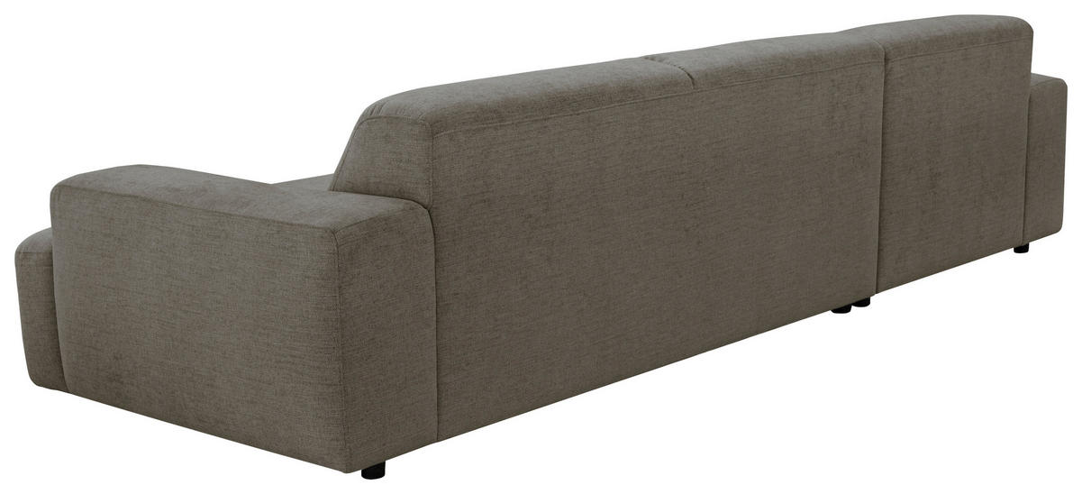 ECKSOFA 184/294 cm  in Flachgewebe Taupe Rücken echt  184/294 cm  - Taupe/Schwarz, KONVENTIONELL, Kunststoff/Textil (184/294cm) - Hom`in