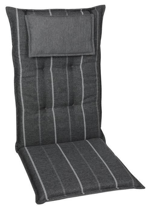 SESSELAUFLAGE Streifen  - Anthrazit/Grau, Design, Textil (50/7/120cm)