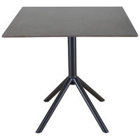 ESSTISCH 80/80/76 cm  Metall, Stein quadratisch Schwarz  - Schwarz, MODERN, Stein/Metall (80/80/76cm) - Carryhome