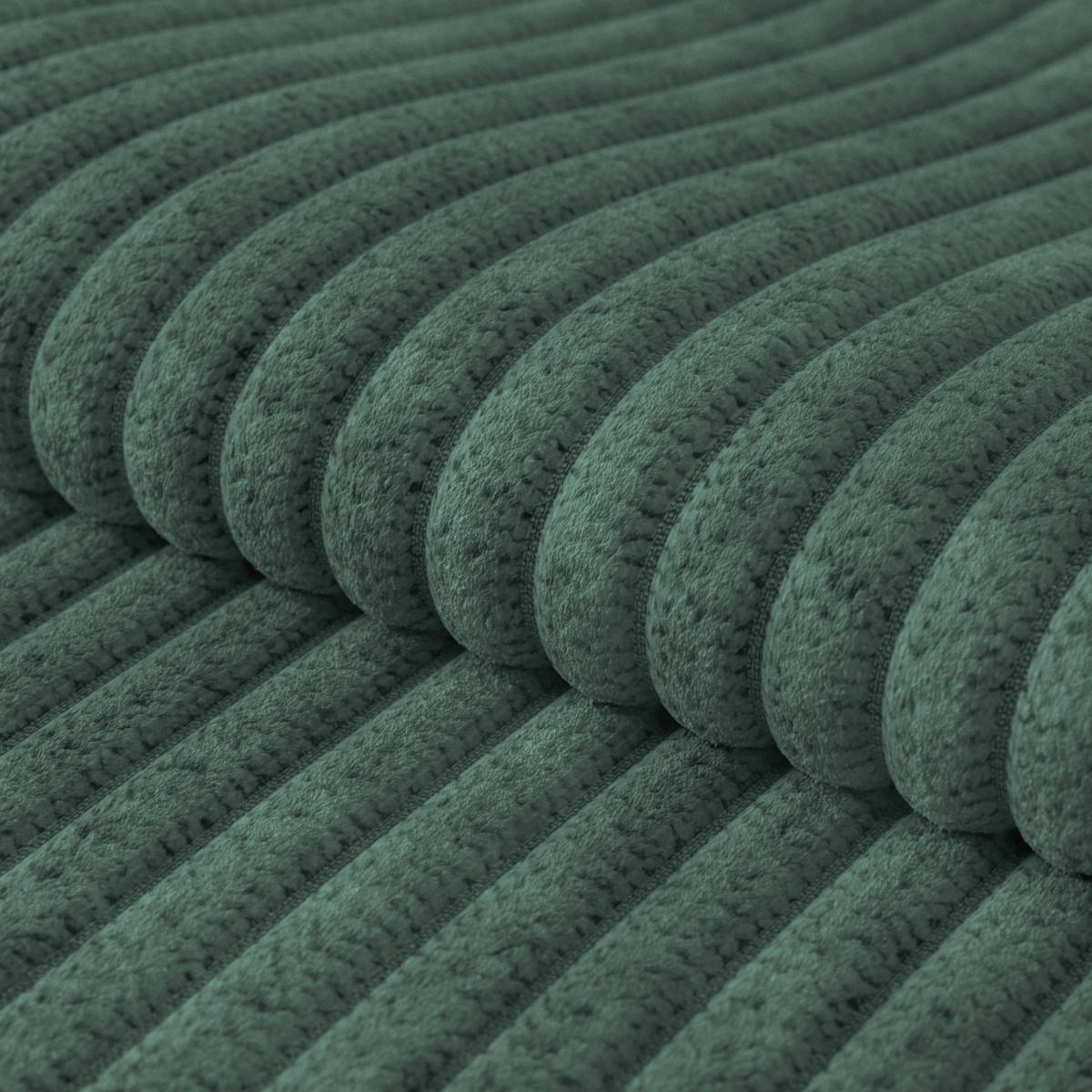 ECKSOFA Waldgrün Chenille  - Waldgrün/Chromfarben, KONVENTIONELL, Textil/Metall (234/312cm) - Livetastic