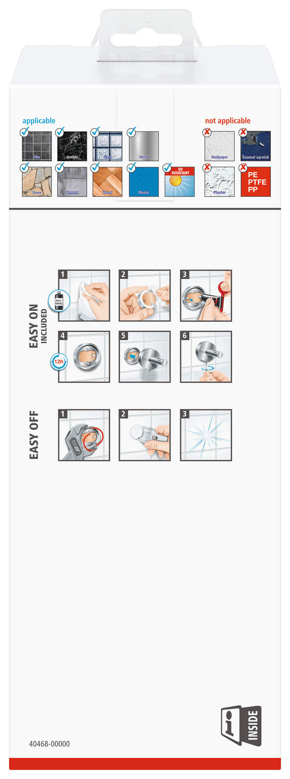WC-BÜRSTENGARNITUR - Chromfarben/Weiß, Basics, Glas/Kunststoff (9,4/44,5/13,6cm) - Tesa