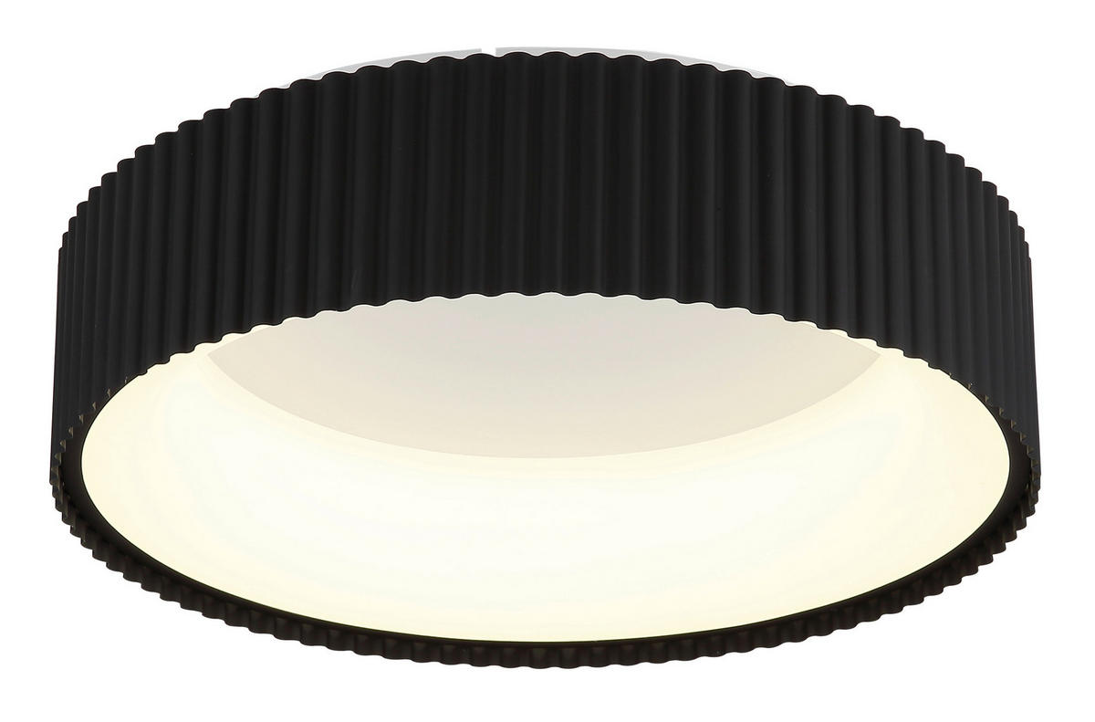 LED-DECKENLEUCHTE 46/13 cm   - Schwarz/Weiß, Basics, Kunststoff/Metall (46/13cm) - Globo