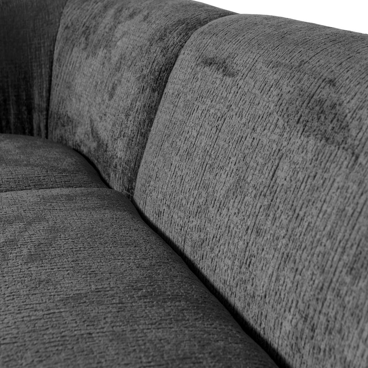 ECKSOFA Sloping in Chenille Anthrazit  225/274 cm  - Anthrazit, Design, Textil (225/274cm) - Livetastic
