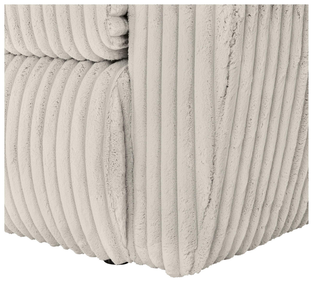 SCHLAFSOFA in Cord, Plüsch Hellgrau  - Hellgrau/Schwarz, Modern, Kunststoff/Textil (240/90/120cm) - Carryhome