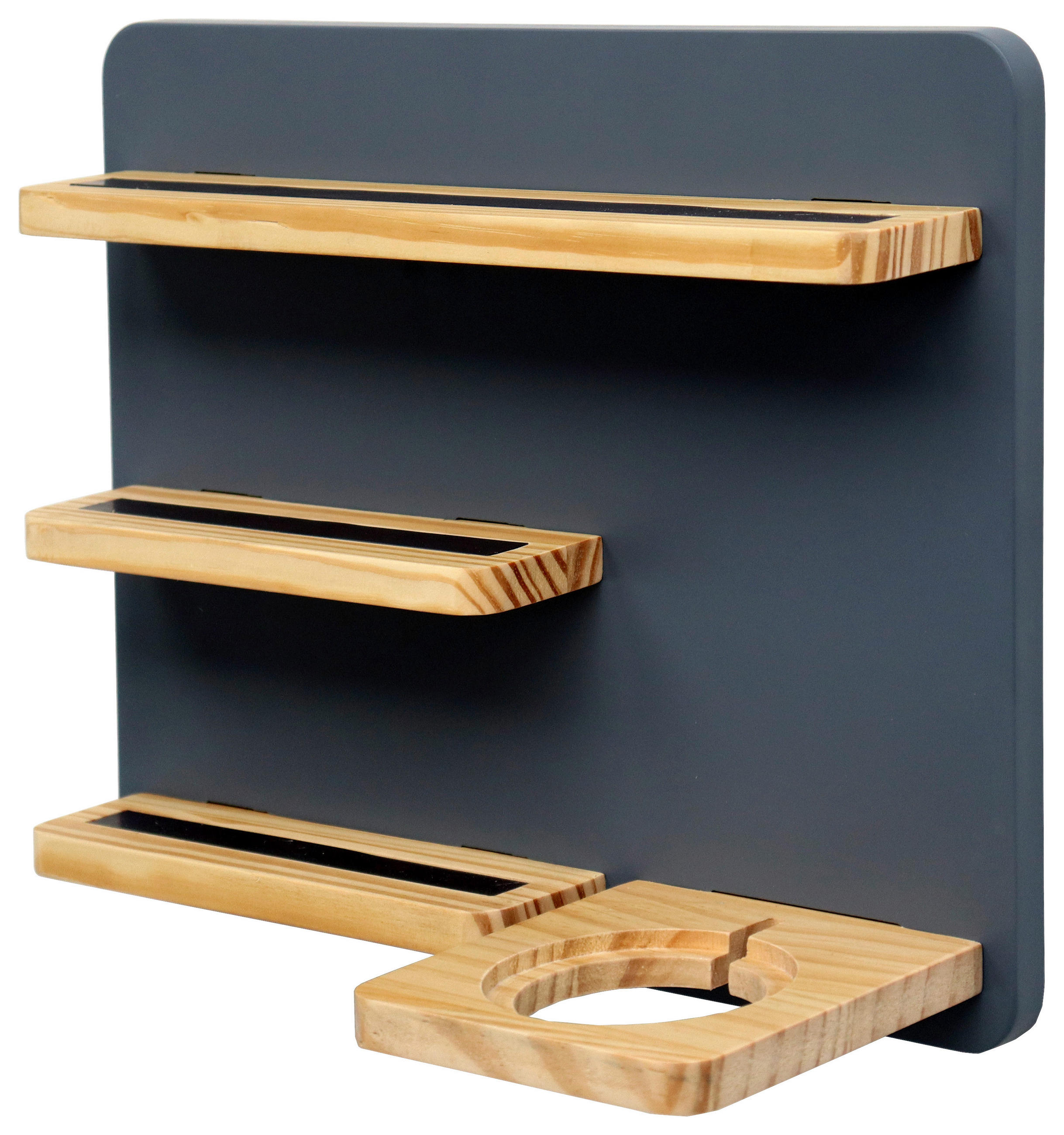 Regal für Toniebox und Figuren 40/30/15 cm  - Naturfarben/Grau, Trend, Holz/Holzwerkstoff (40/30/15cm) - Ben'n'jen