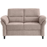 2-SITZER-SOFA in Mikrofaser Beige  - Beige/Schwarz, Modern, Holz/Textil (147/90/89cm) - Livetastic