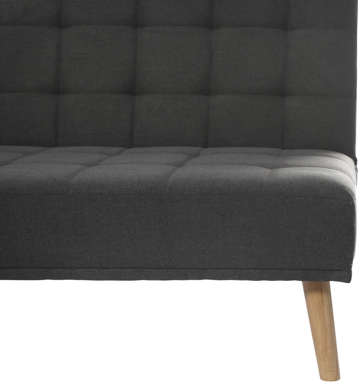 SCHLAFSOFA Leinenoptik Anthrazit  - Anthrazit/Schwarz, Design, Holz/Kunststoff (179/81/85cm) - P & B