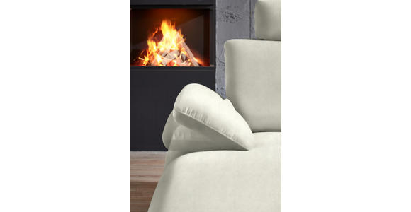 WOHNLANDSCHAFT in Velours Ecru - Ecru/Schwarz, Design, Textil/Metall (180/344/208cm) - Dieter Knoll