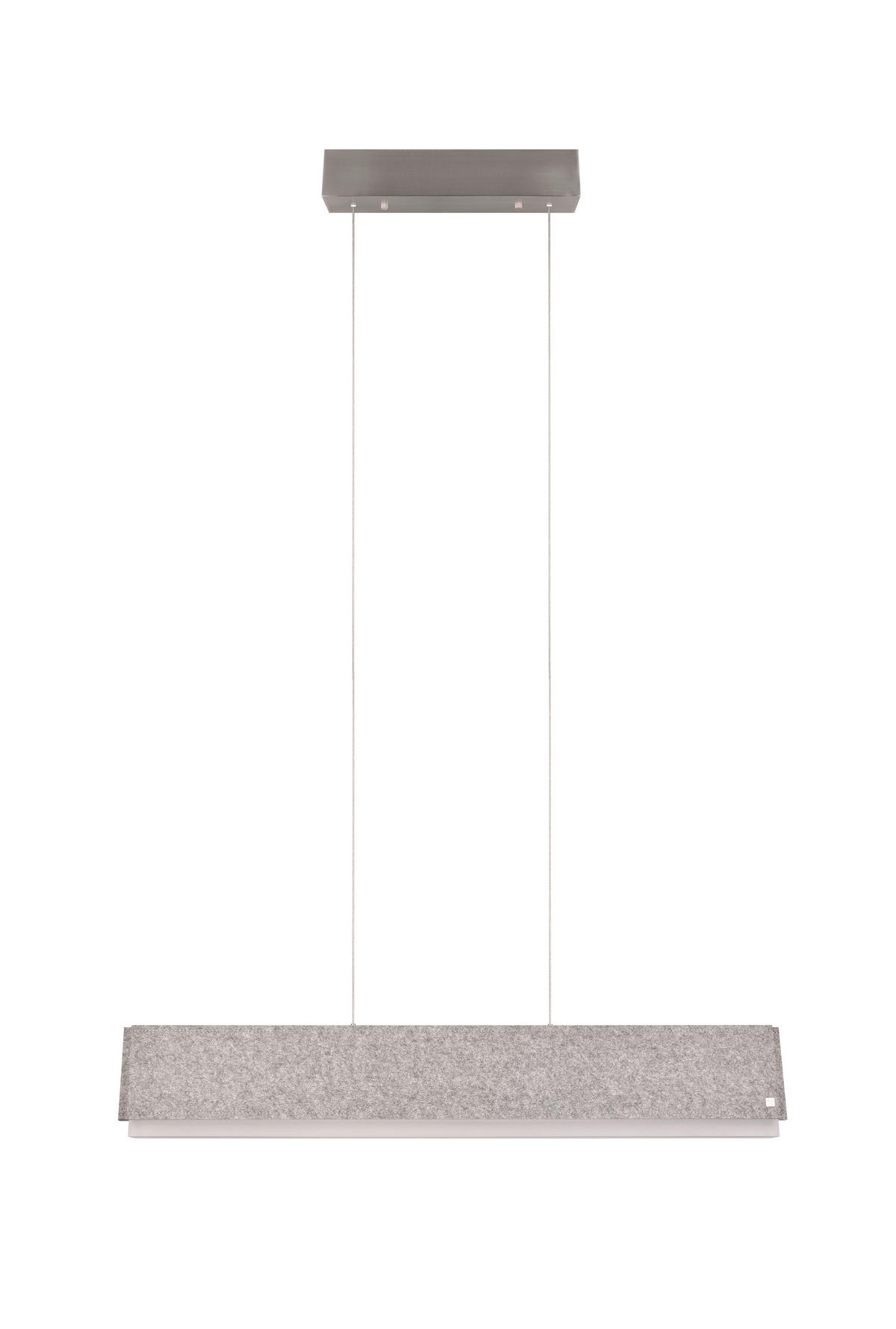 LED-HÄNGELEUCHTE 115/8,5/160 cm  - Grau/Nickelfarben, Design, Textil/Metall (115/8,5/160cm) - Cinque
