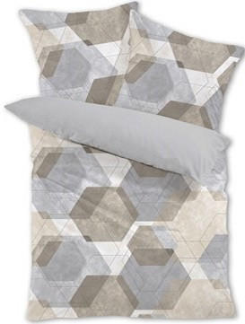 Lenjerie De Pat Cu Două Fețe 220/200 cm  - gri, textil (220/200cm) - Novel