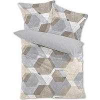 Lenjerie De Pat Cu Două Fețe 220/200 cm  - gri, textil (220/200cm) - Novel