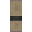 AKTENSCHRANK Grau, Eichefarben  - Eichefarben/Grau, KONVENTIONELL, Holzwerkstoff (80/217,4/43cm) - Moderano