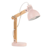 TISCHLEUCHTE 23/38 cm   - Hellrosa/Weiß, Basics, Holz/Kunststoff (23/38cm)