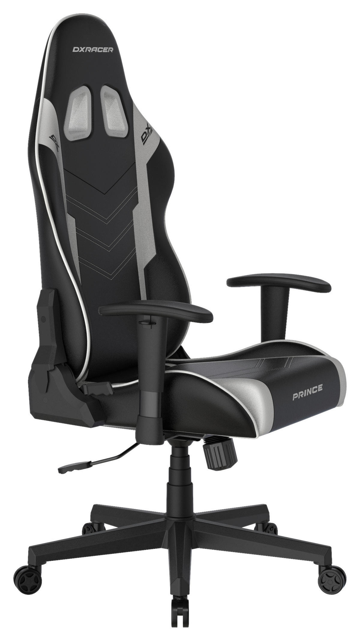GAMINGSTUHL Weiß, Schwarz Kunststoff, Textil   - Schwarz/Weiß, MODERN, Kunststoff/Textil (67/126/67cm) - Dxracer