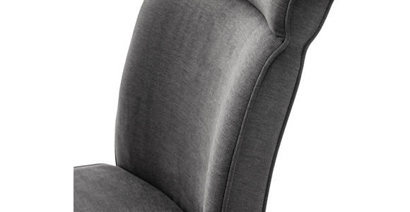 SCHWINGSTUHL in Edelstahl Flachgewebe - Edelstahlfarben/Anthrazit, Design, Textil/Metall (49/99/63cm) - Novel