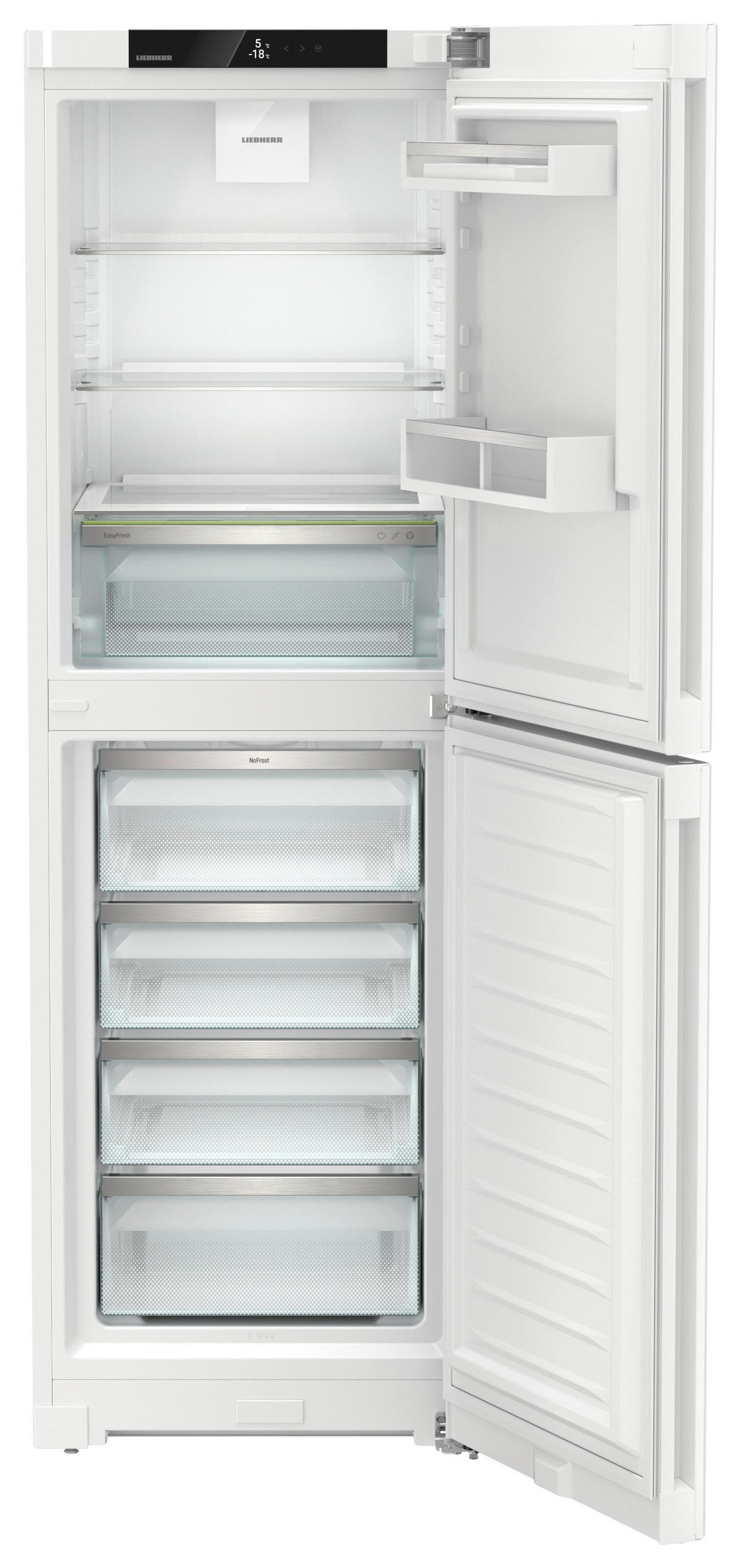 KÜHL-GEFRIER-KOMBINATION 59,7/185,5/67,5 cm CND5204  - Weiß, Basics, Glas/Kunststoff (59,7/185,5/67,5cm) - Liebherr