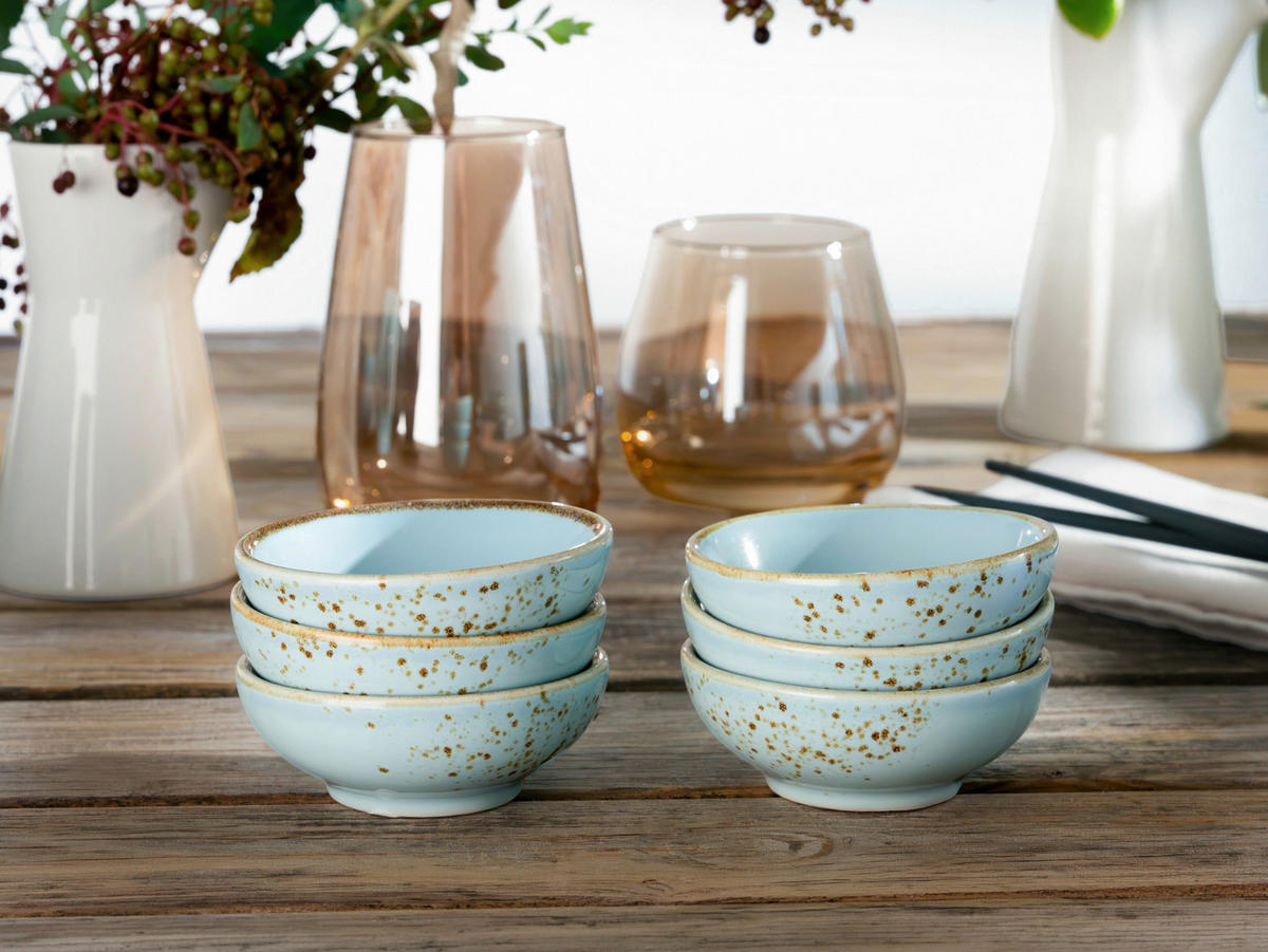 DIPSCHALENSET 8 cm  - Pastellblau, Trend, Keramik (8cm) - Creatable