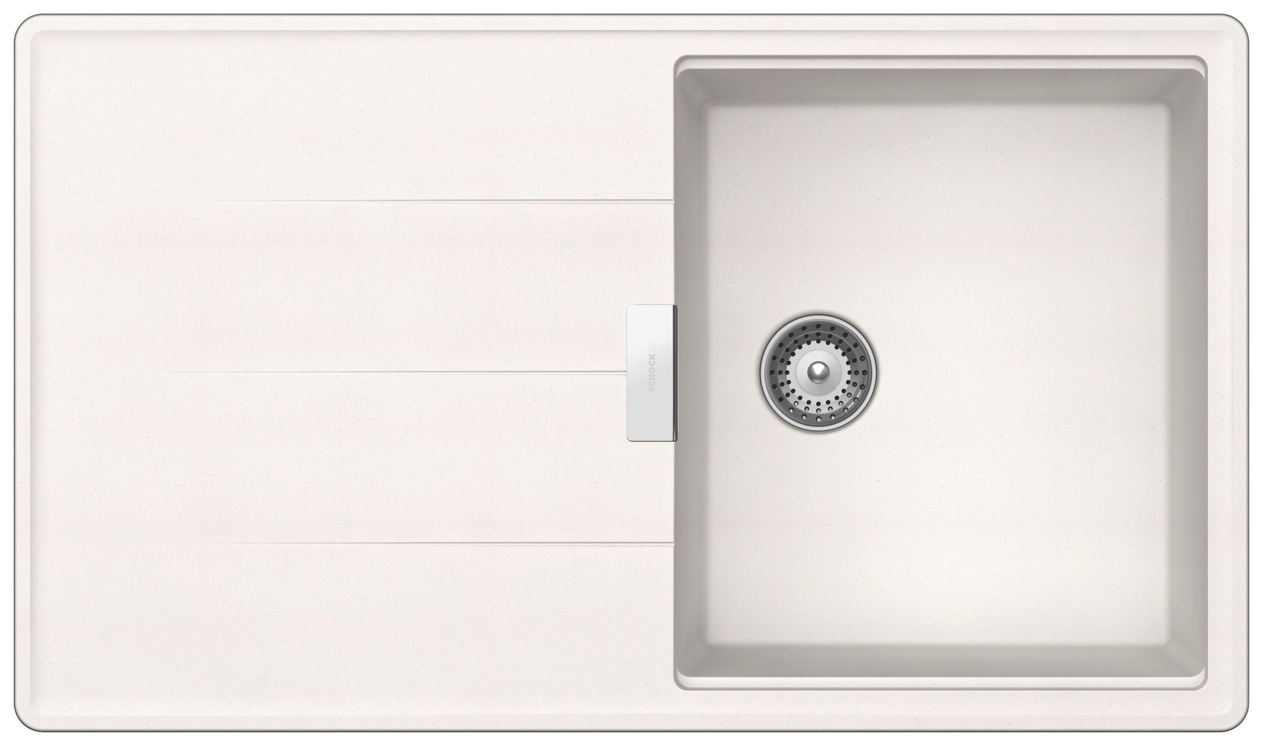 SPÜLE TIAD100APOL  - Weiß, Basics, Stein (86/50cm) - Schock