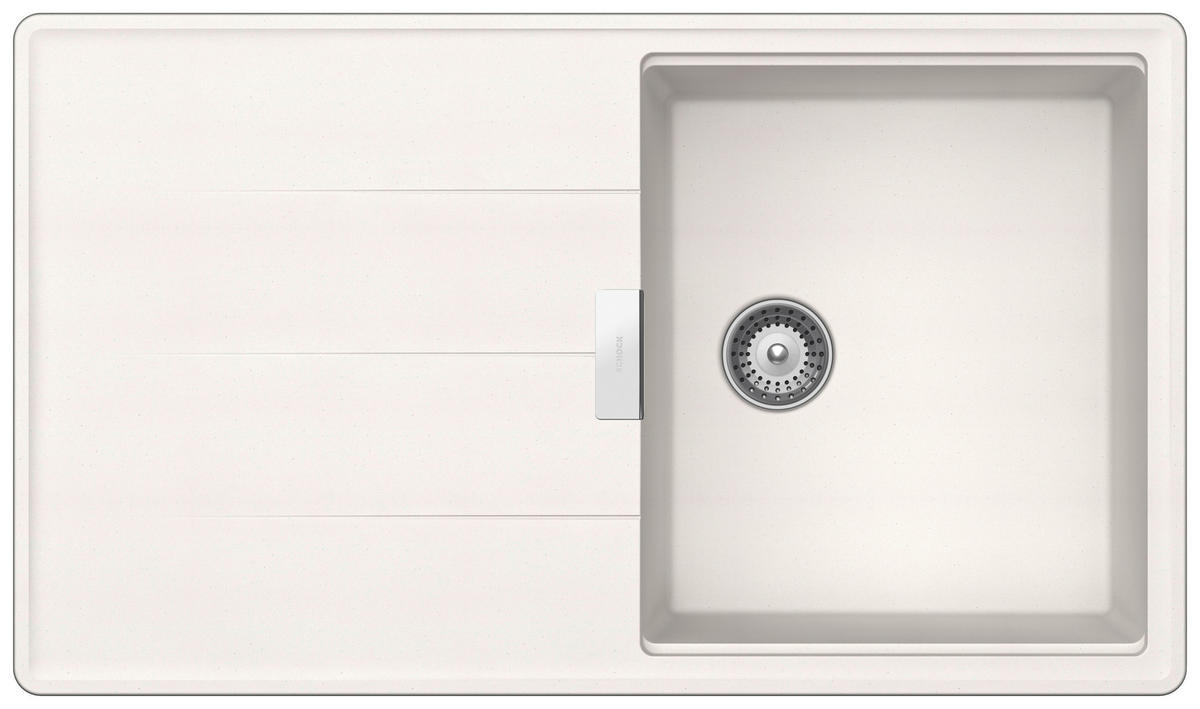 SPÜLE TIAD100APOL  - Weiß, Basics, Stein (86/50cm) - Schock