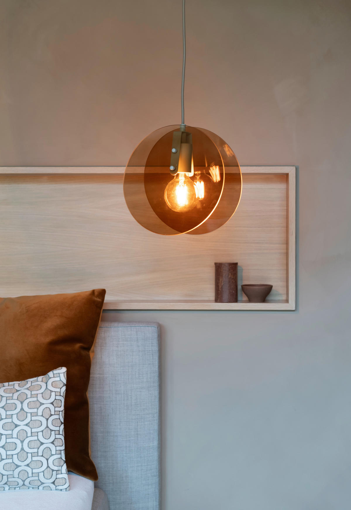 HÄNGELEUCHTE 21,5/278,5 cm  - Braun, Design, Glas/Metall (21,5/278,5cm) - It's about Romi