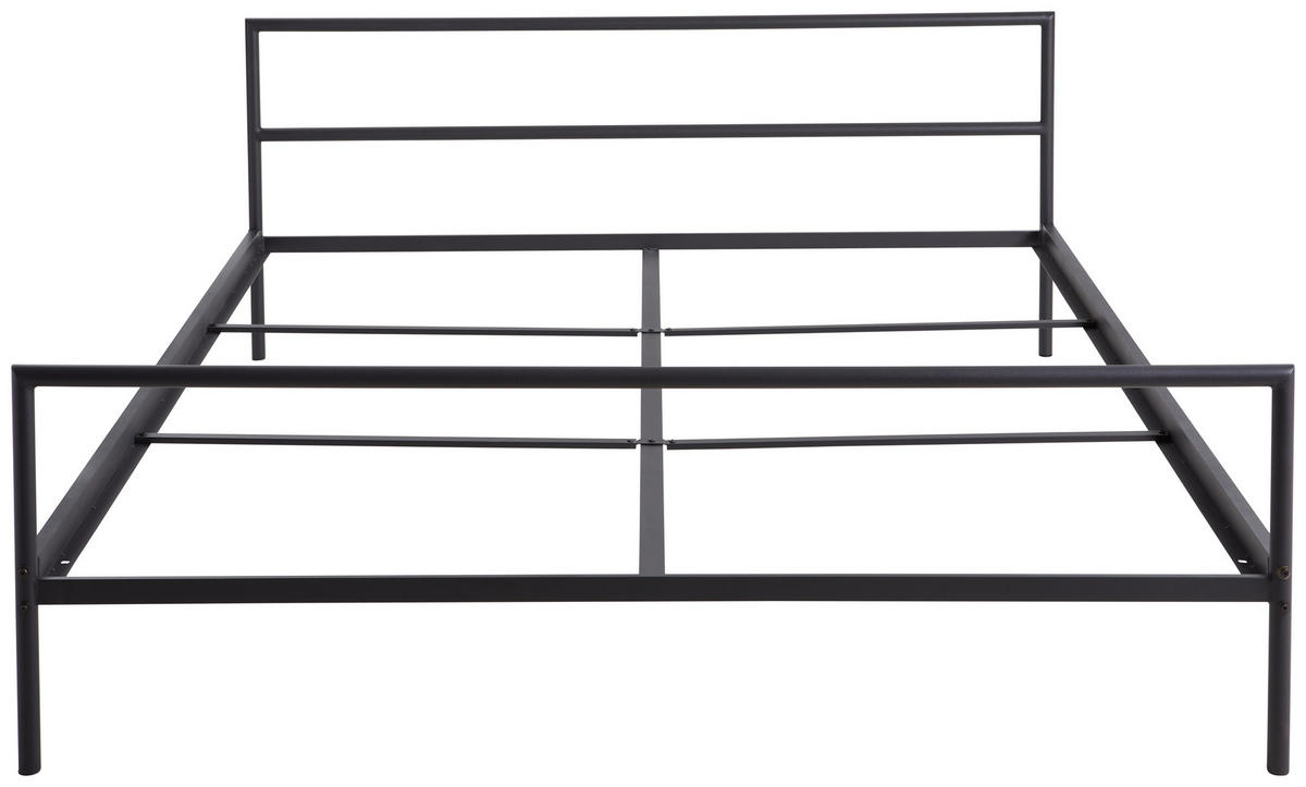 METALLBETT 180/200 cm  in Schwarz  - Schwarz, Design, Metall (180/200cm) - Livetastic