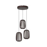 LED-HÄNGELEUCHTE Cage 40/50-150 cm  - Kupferfarben, Design, Kunststoff/Metall (40/50-150cm) - Dieter Knoll