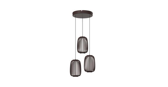 LED-HÄNGELEUCHTE Cage 40/50-150 cm  - Kupferfarben, Design, Kunststoff/Metall (40/50-150cm) - Dieter Knoll