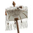 SONNENSCHIRM 48 cm Weiß - Weiß/Braun, Holz/Textil (11/92cm)
