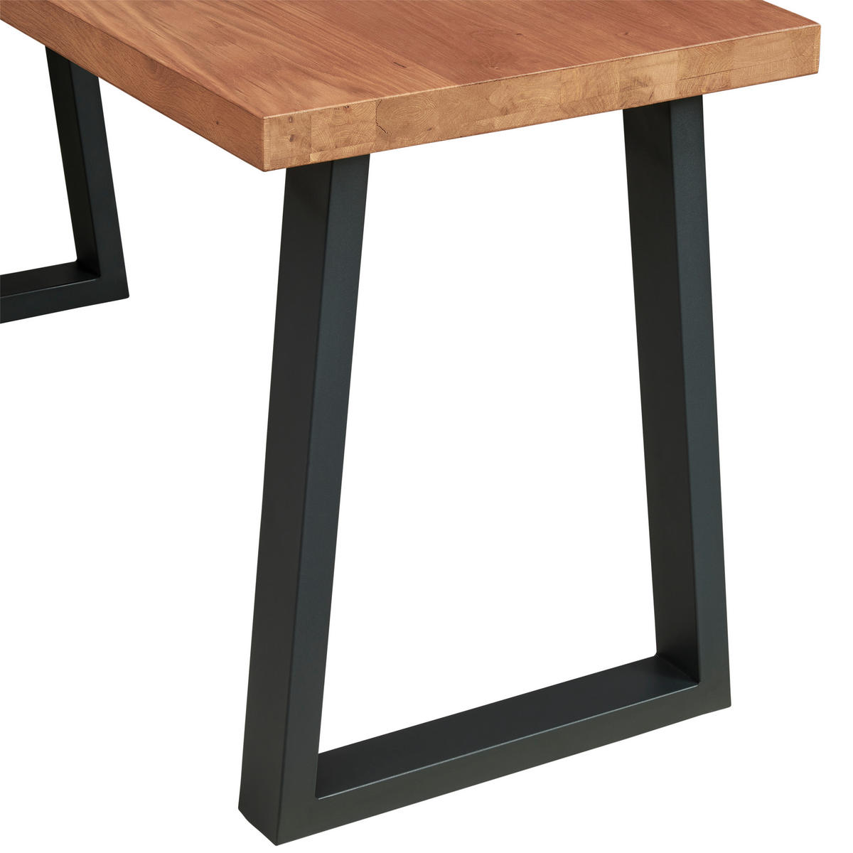 KOTNA PISALNA MIZA les, kovina, leseni material črna, barve hrasta  - črna/barve hrasta, Moderno, kovina/leseni material (200/75/160cm) - MID.YOU