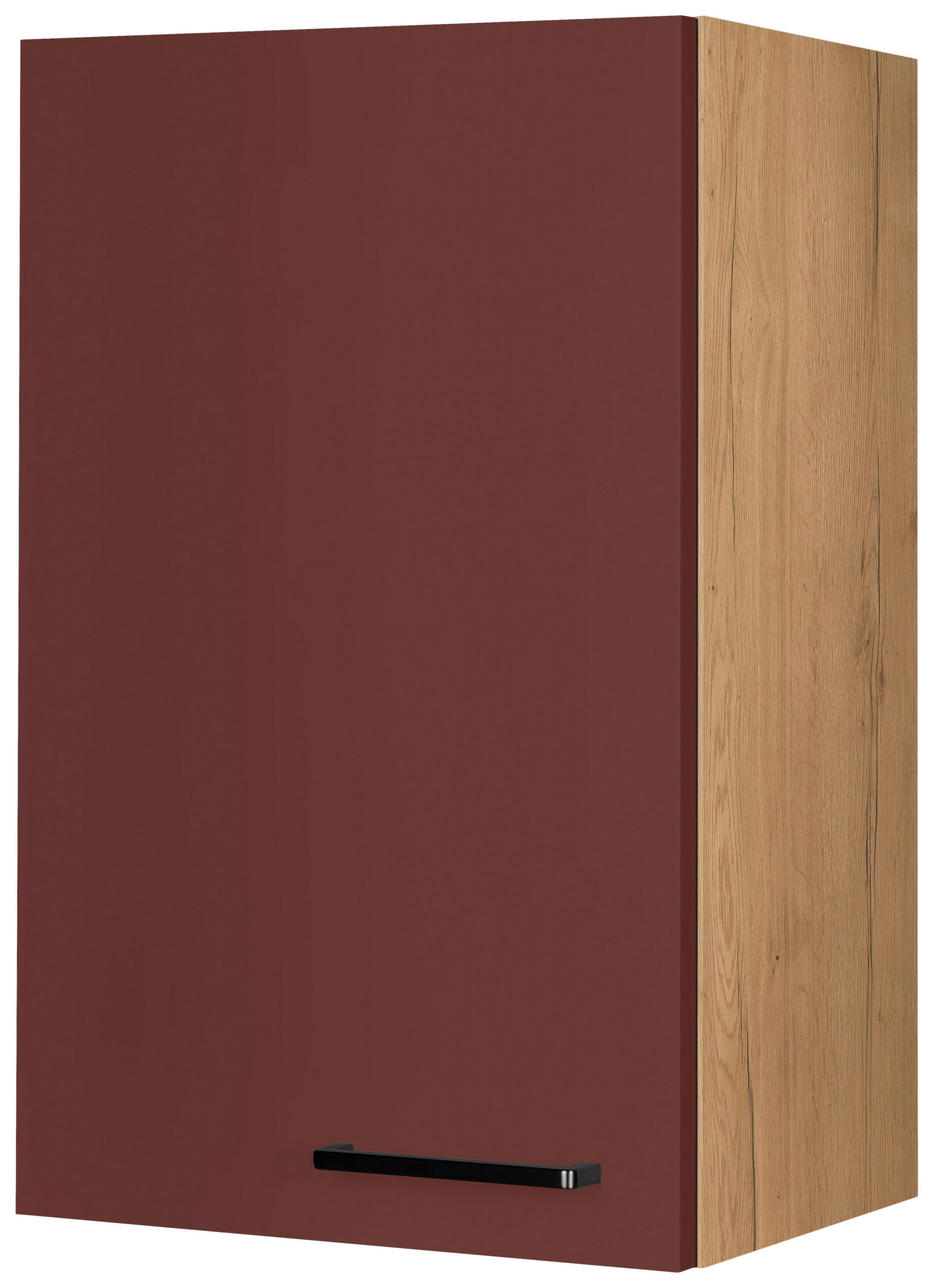 Nobilia Küchenoberschrank Easytouch Rot, Eiche 45x72x35 cm