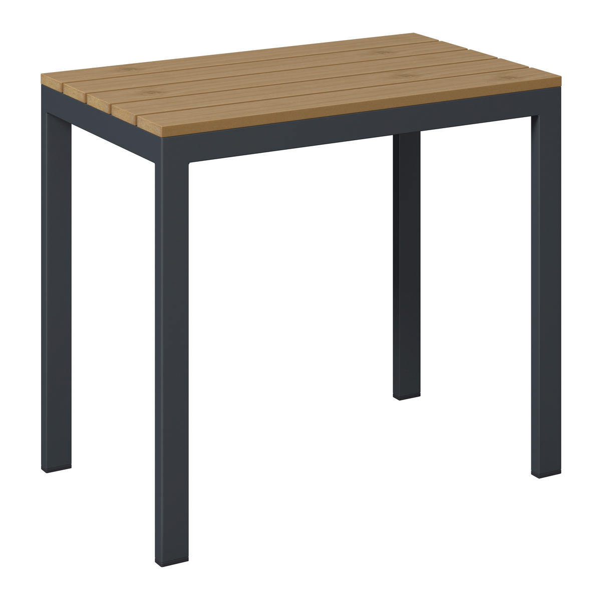 LOUNGEGARNITUR 5-teilig   66/64/65.5 cm Stahl  - Dunkelgrau/Naturfarben, MODERN, Kunststoff/Textil (66/64/65.5cm) - Ambia Garden