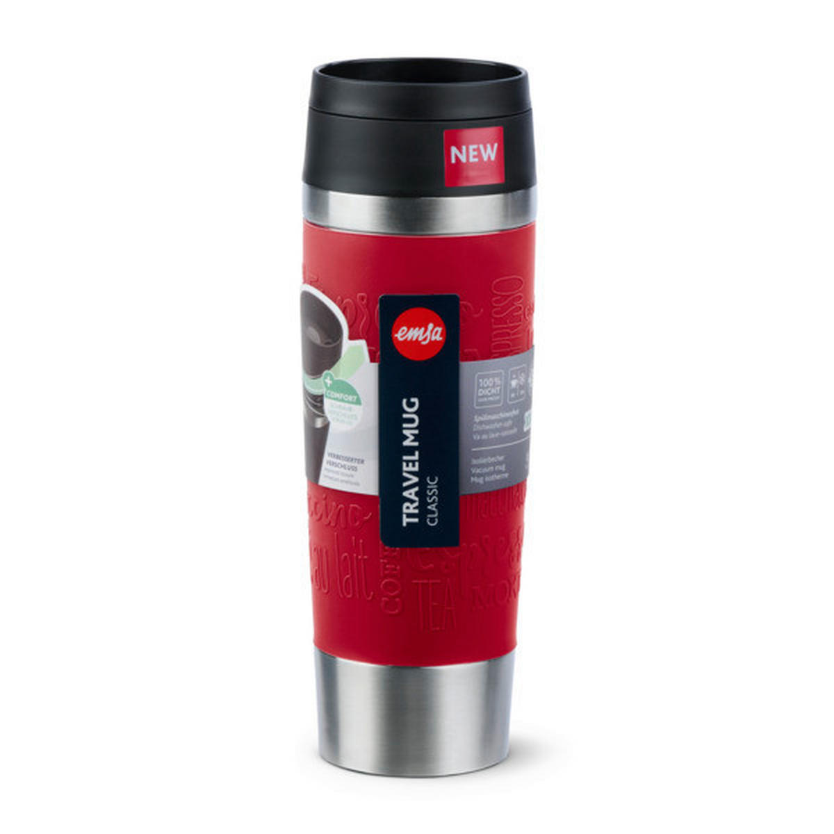 THERMOBECHER TRAVEL MUG 0,5 L  - Basics, Kunststoff/Metall (0,5l) - Emsa