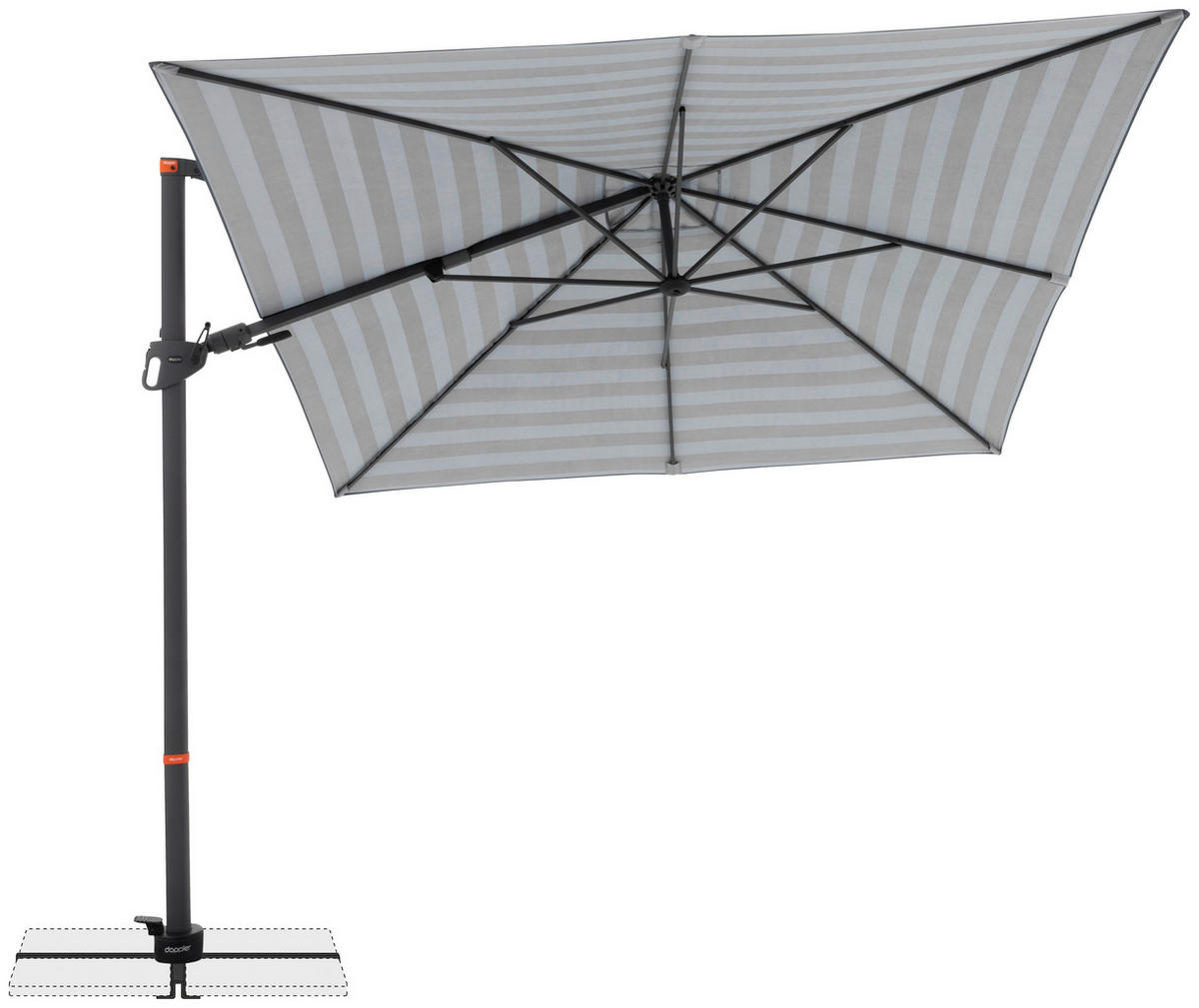 AMPELSCHIRM 300x240 cm  - Anthrazit/Grau, Basics, Textil/Metall (320/240cm) - Doppler