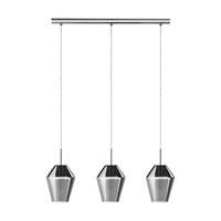 HÄNGLAMPA Murmillo 77/17/150 cm  - kromfärg/svart, Design, metall/glas (77/17/150cm) - Eglo