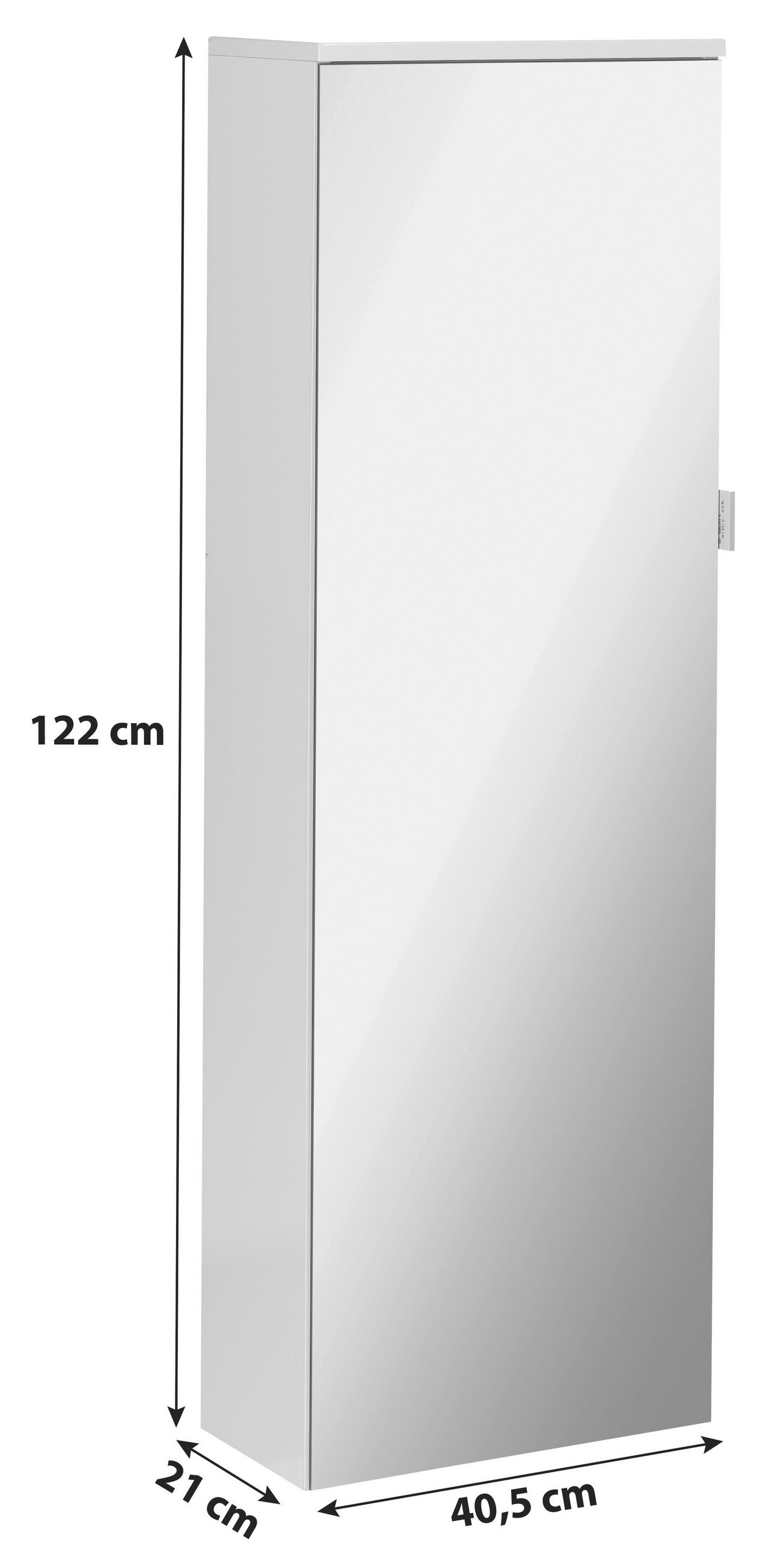 MIDISCHRANK 40,5/122/21 cm  - Silberfarben, MODERN, Glas/Holzwerkstoff (40,5/122/21cm) - MID.YOU