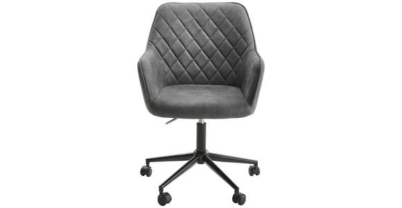 DREHSTUHL Grau, Schwarz - Schwarz/Grau, Design, Kunststoff/Textil (57/88-100/62cm) - Xora