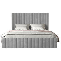 POLSTERBETT Bettkasten, Lattenrost 180/200 cm  in Hellgrau  - Hellgrau/Schwarz, Design, Holz/Textil (180/200cm) - Boxxx