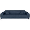 BIGSOFA Webstoff Dunkelblau  - Schwarz/Dunkelblau, KONVENTIONELL, Textil/Metall (280/80/110cm) - Carryhome