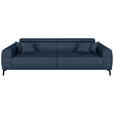 BIGSOFA Webstoff Dunkelblau  - Schwarz/Dunkelblau, KONVENTIONELL, Textil/Metall (280/80/110cm) - Carryhome