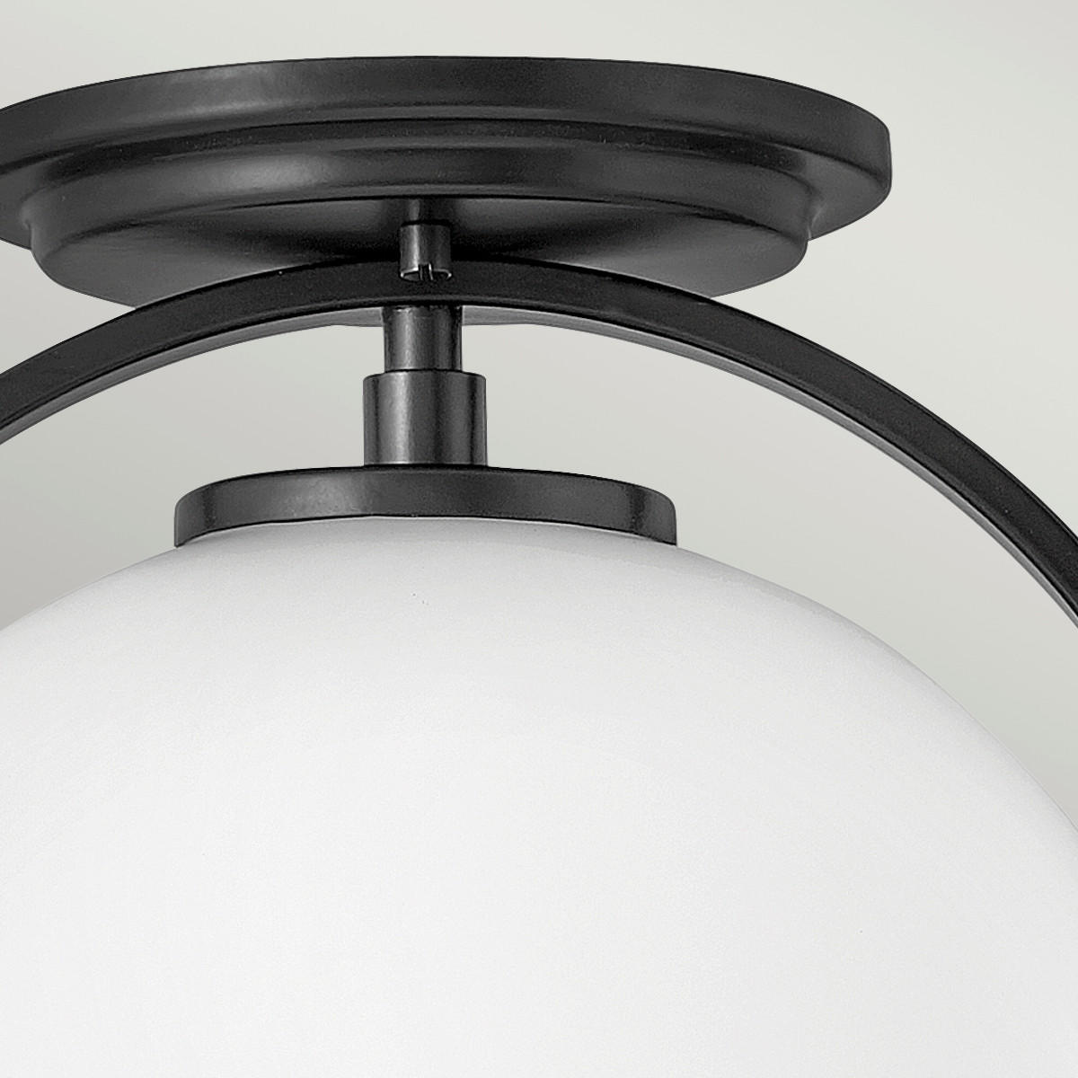 DECKENLEUCHTE  28.2/31.8 cm    - Schwarz, Design, Glas/Metall (28.2/31.8cm) - Elstead Lighting