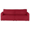 2,5-SITZER in Flachgewebe Rot  - Rot/Schwarz, Design, Kunststoff/Textil (240/70/125cm) - Xora