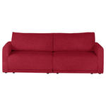 2,5-SITZER in Flachgewebe Rot  - Rot/Schwarz, Design, Kunststoff/Textil (240/70/125cm) - Xora