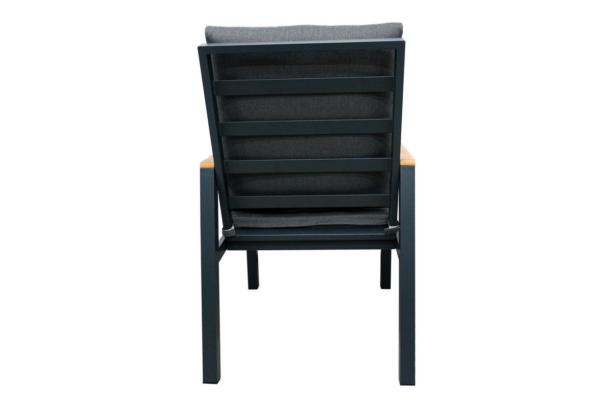 GARTENTISCHGRUPPE  - Hellbraun/Anthrazit, MODERN, Kunststoff/Textil - Gardenson