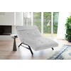 RELAXLIEGE in Mikrofaser Hellgrau  - Hellgrau/Schwarz, Design, Textil/Metall (120/54-113/158-198cm) - Pure Home Lifestyle